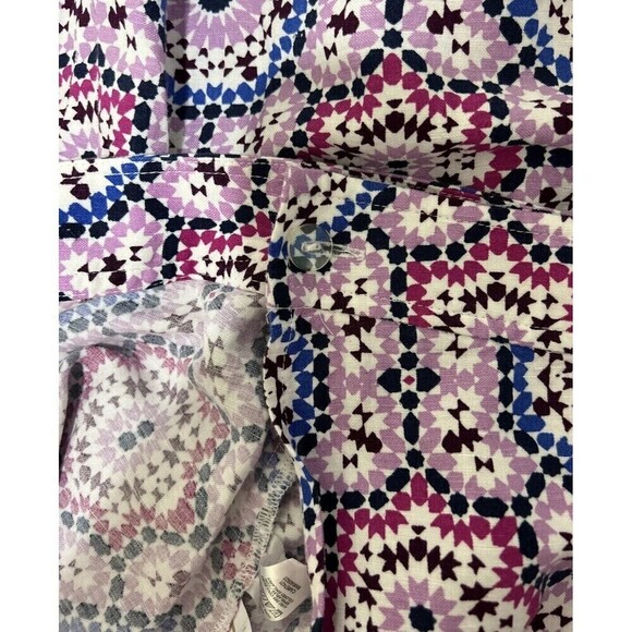 Ann Taylor LOFT Geometric Midi Linen Blend Wrap Skirt Size 4 - Picture 12 of 13